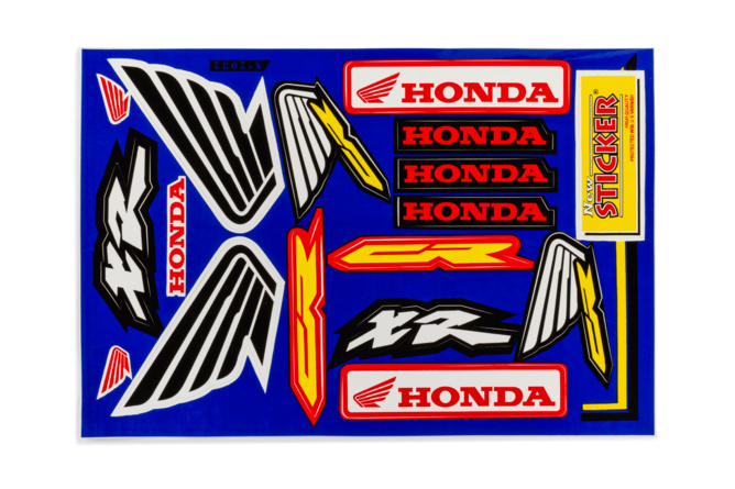 Foglio Adesivi Sponsor Honda Wings 33x22cm