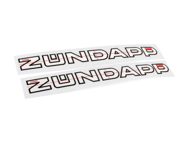 2x Aufkleber 220 X 20mm - Schwarz / Weiss Für Zündapp KS 50