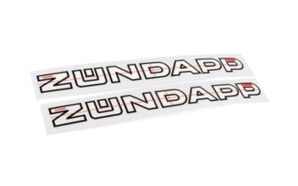 Autocollant Zündapp (x2) 220x 20mm noir / blanc