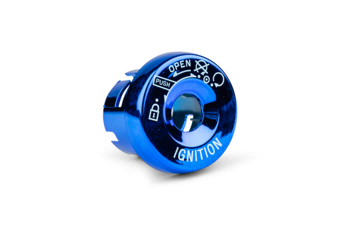 Lock Cover STR8 Yamaha Aerox / BW's (version 2004) anodized blue