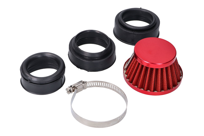 Filtre à air type KN Powerfilter Shorty d.44 - 54mm droit rouge