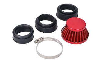 Filtre à air type KN Powerfilter Shorty d.44 - 54mm droit rouge