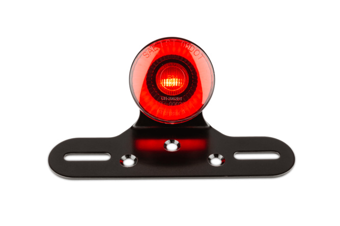 Taillight LED Circular Black-Line with license plate holder