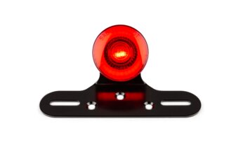Piloto Trasero LED Circular con Portamatrícula Rojo