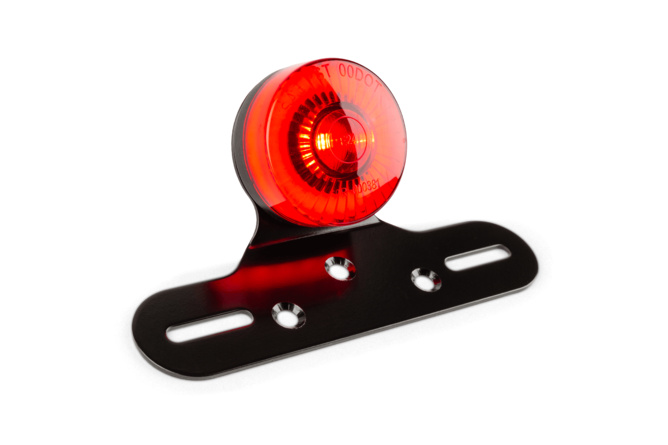 Taillight LED Circular Red with license plate holder