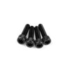 Set di viti aspirazione M6x25 mm alluminio nero (x4)