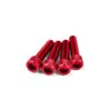 Kit visserie d'admission M6x25mm Alu Rouge (x4)