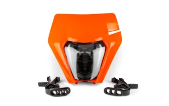 LED Lichtmaske Typ KTM EXC Orange mit LED Strip