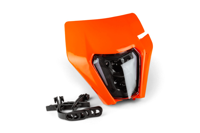 LED Headlight type KTM EXC V2 Orange with LED strip