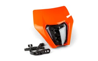 Máscara Faro Tipo KTM EXC V2 Naranja con Tiras LED