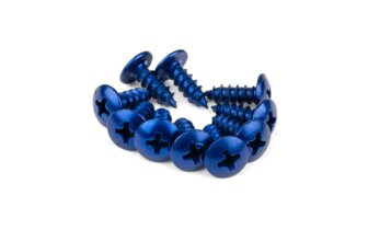 Fairing screws aluminum M4x12 blue (x 10)