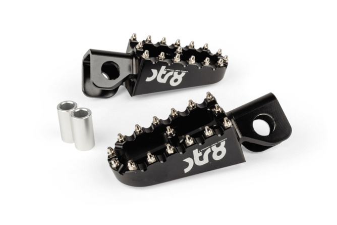 Poggiapiedi Derbi STR8 CNC Nero (Set)