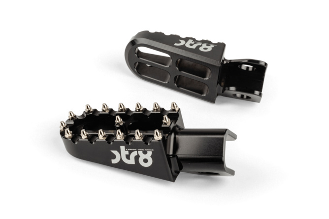 Poggiapiedi Derbi STR8 CNC Nero (Set)
