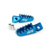 Cale pied pilote STR8 Derbi CNC Bleu (la paire)