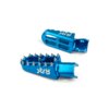Cale pied pilote STR8 Derbi CNC Bleu (la paire)