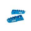 Cale pied passager STR8 Derbi CNC Bleu (la paire)