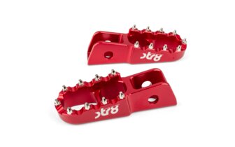 Passenger Footpegs Derbi STR8 CNC Red (Set)