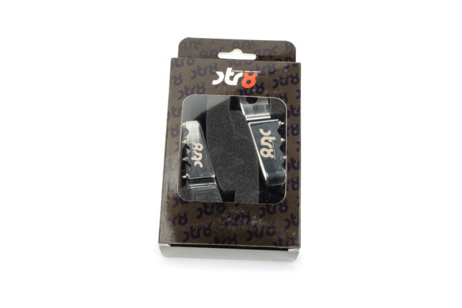 Passenger Footpegs Derbi STR8 CNC Grooves (set)