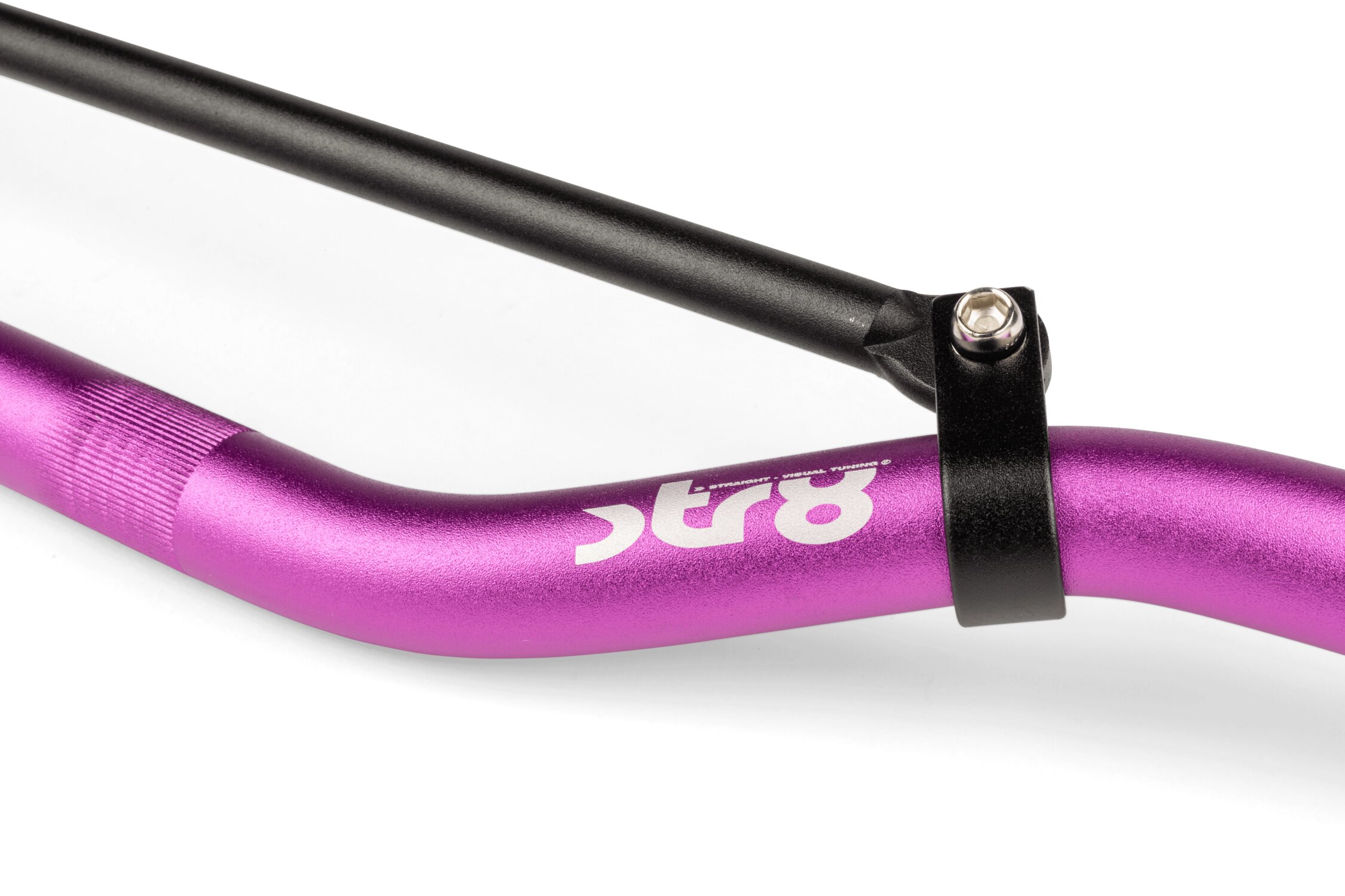 Guidon Alliage Long 22 Pouces Pour VTT – Pince 25,4 Mm, Couleur Violet Flash – Neuf Sous Blister