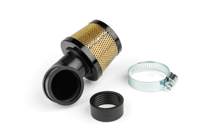 Luftfilter konisch mit Grill D.28 - 35mm gerade schwarz