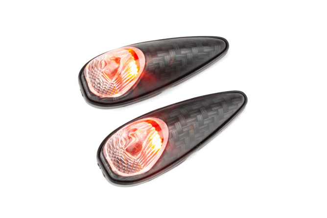 Blinker Custom Klarglas zum aufkleben Gehäuse carbon
