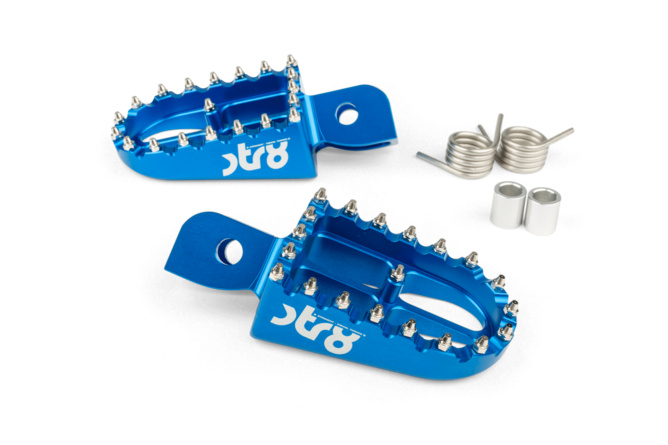 Fußrasten Beta RR 50 STR8 CNC Blau (Set)
