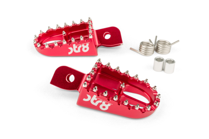 Fußrasten Beta RR 50 STR8 CNC Rot (Set)