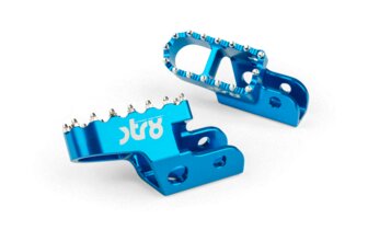 Cale pied pilote STR8 Sherco 50 CNC Bleu (la paire)