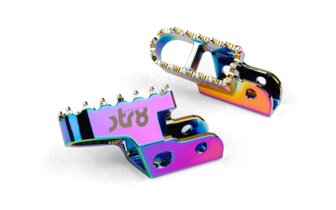 Cale pied pilote STR8 Sherco 50 CNC Neochrome (la paire)
