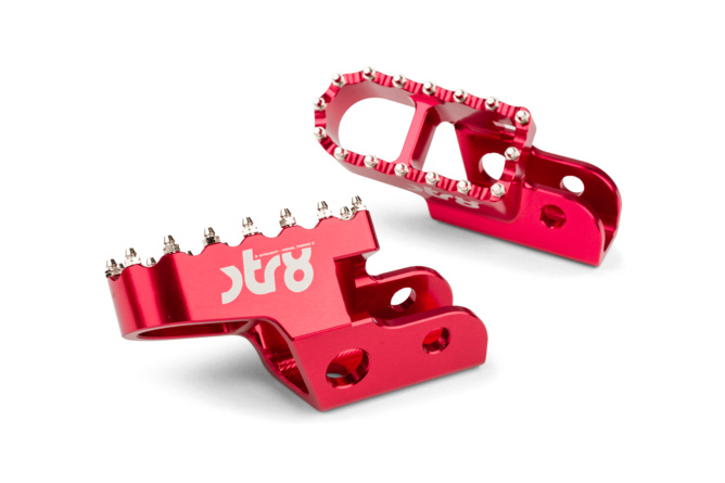 Footpegs Sherco 50cc STR8 CNC Red (set)