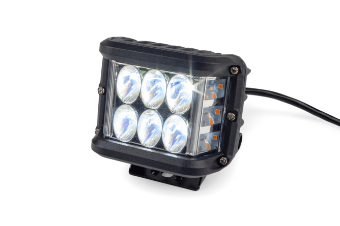 LED Scheinwerfer d.97x75mm Schwarz