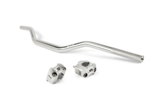 Handlebar + Clamps 28mm Str8 silver
