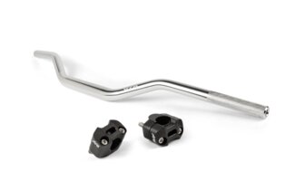 Handlebar + Clamps 28mm Str8 silver / black