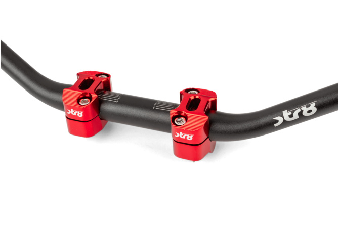 Lenker + Klemmen 28mm Str8 Schwarz / Rot