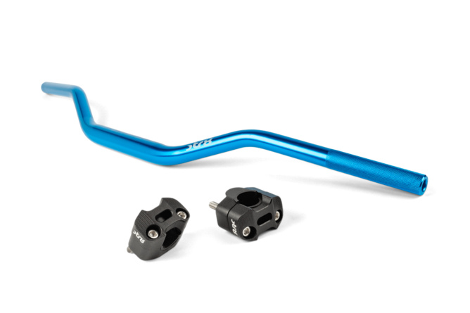 Handlebar + Clamps 28mm Str8 blue / black