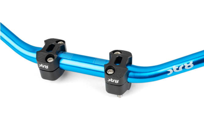 Handlebar + Clamps 28mm Str8 blue / black