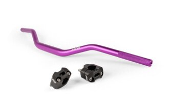 Handlebar + Clamps 28mm Str8 purple / black