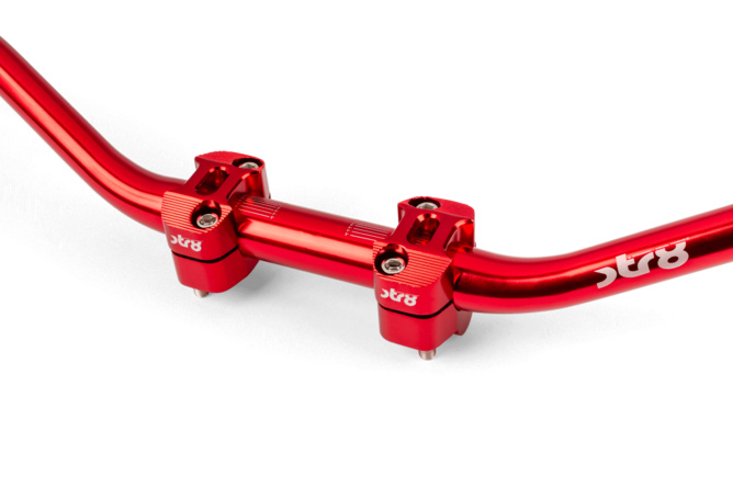 Handlebar + Clamps 28mm Str8 red