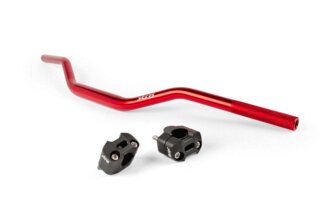 Handlebar + Clamps 28mm Str8 red / black