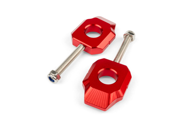 Tendeur de chaîne STR8 Derbi 15mm Rouge (x2)