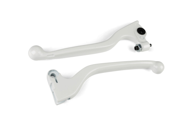 Lever Set AJP Derbi Senda / Gilera RCR / SMT white