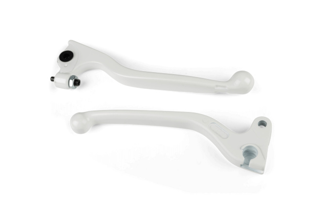 Lever Set AJP Derbi Senda / Gilera RCR / SMT white