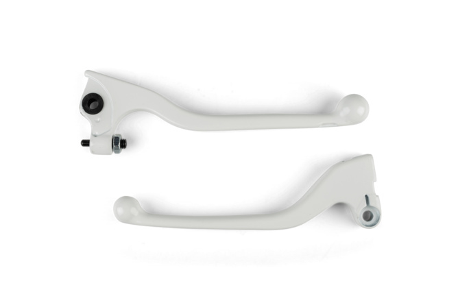 Lever Set AJP Derbi Senda / Gilera RCR / SMT white
