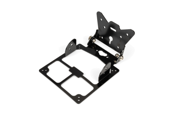 Nummernschildhalter verstellbar Alu schwarz