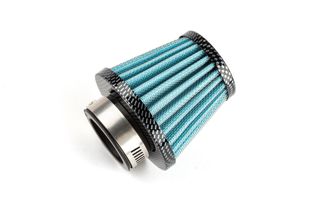 Air Filter Power straight d.35mm carbon / blue