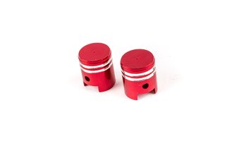 Bouchons de valve Piston rouge anodisé
