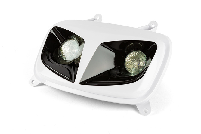 Headlight Mask (twin) white / black MBK Booster / Yamaha BW's after 2004