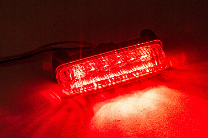 Fanalino LED universale fissaggio verticale rosso