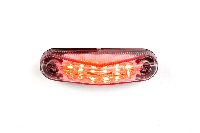 Tail Light Triangle universal white Lens with red LEDs (x6)