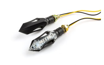 Blinker LED sequentiell Sakado schwarz / transparent mit CE Prüfzeichen